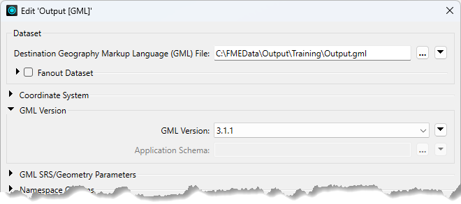 Setting GML writer parameters